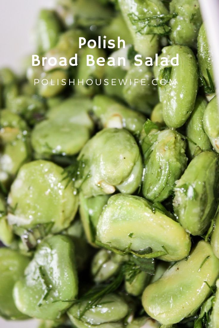 Cold Bób Salad (Fava Bean, Broad Bean) Polish Housewife