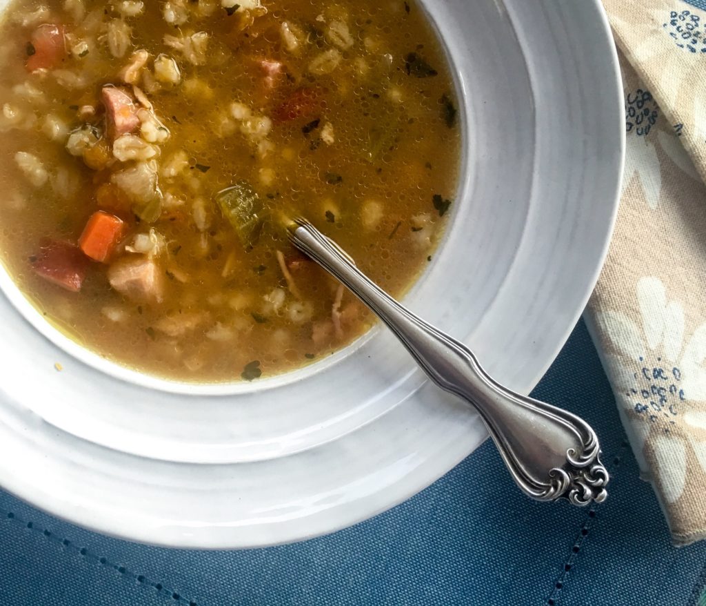 Butternut squash and barley soup