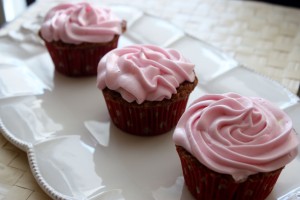 beet cupcakes, pink picnic, wsd