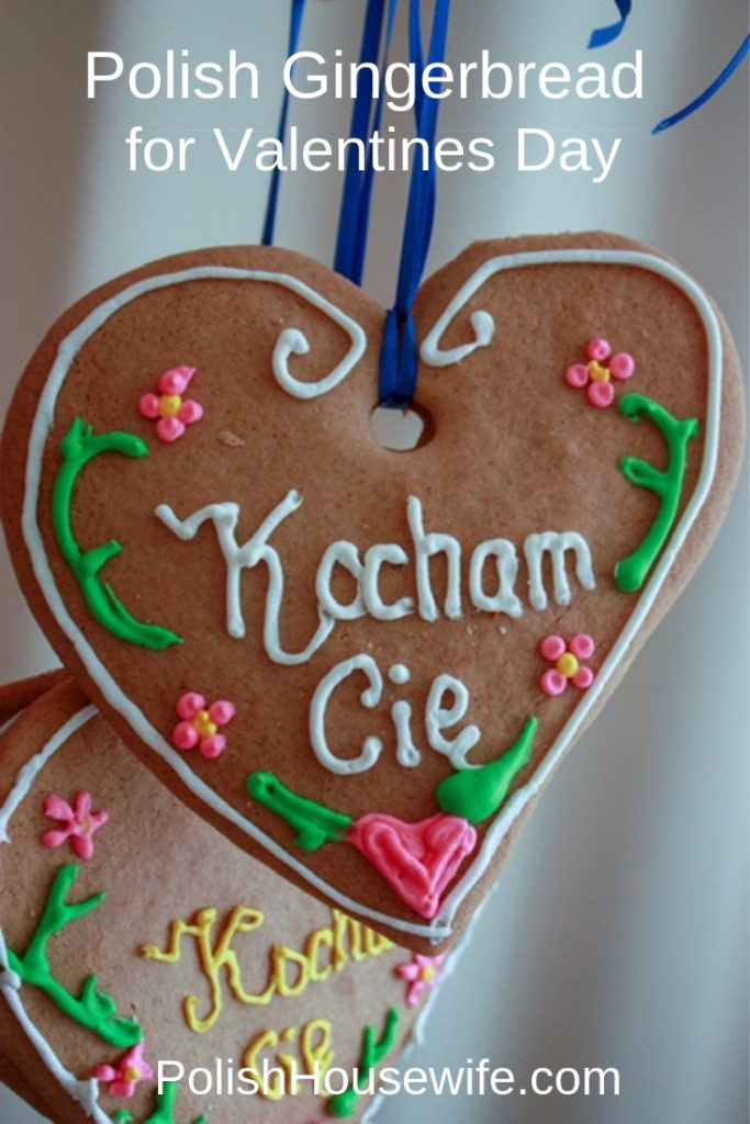 polish gingerbread decorated for valentine's day