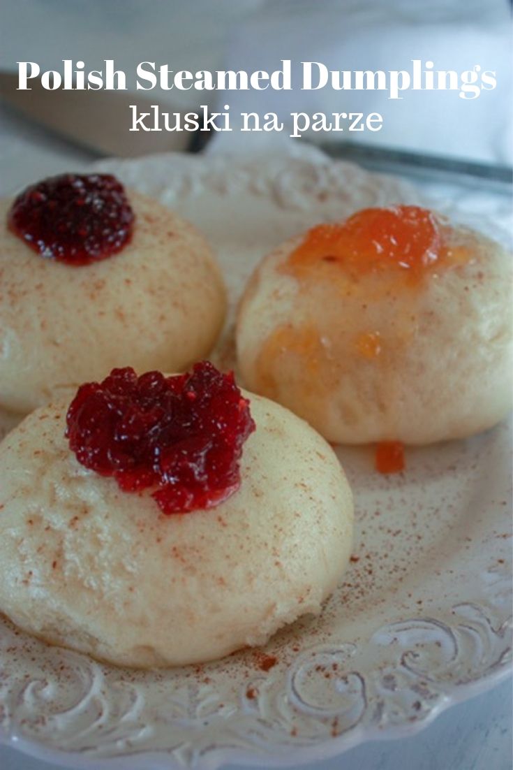 Polish stemed dumplings topped with cinnamon and jam