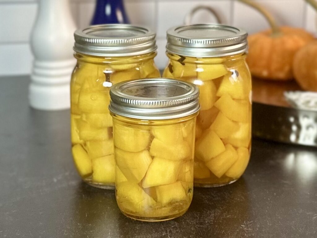 jars of pickled pumpkin